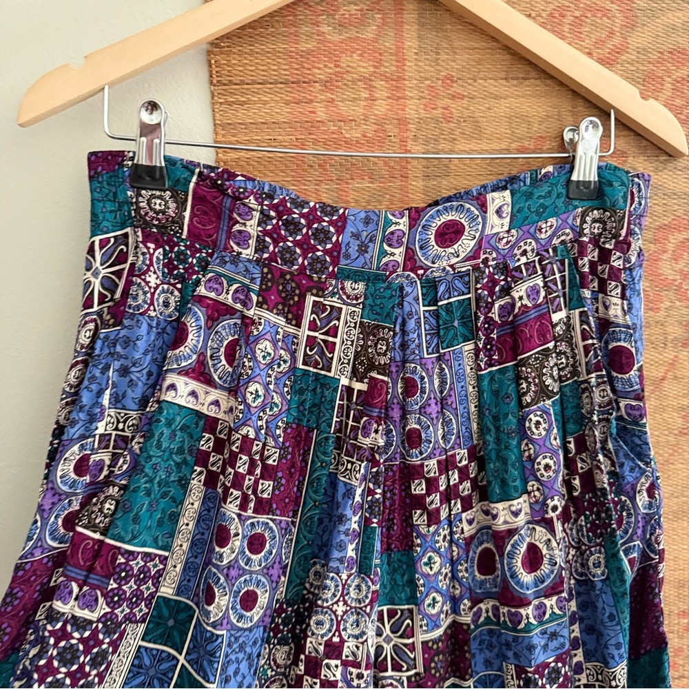 Vintage Crinkle Textured Patchwork Patterned High… - image 3